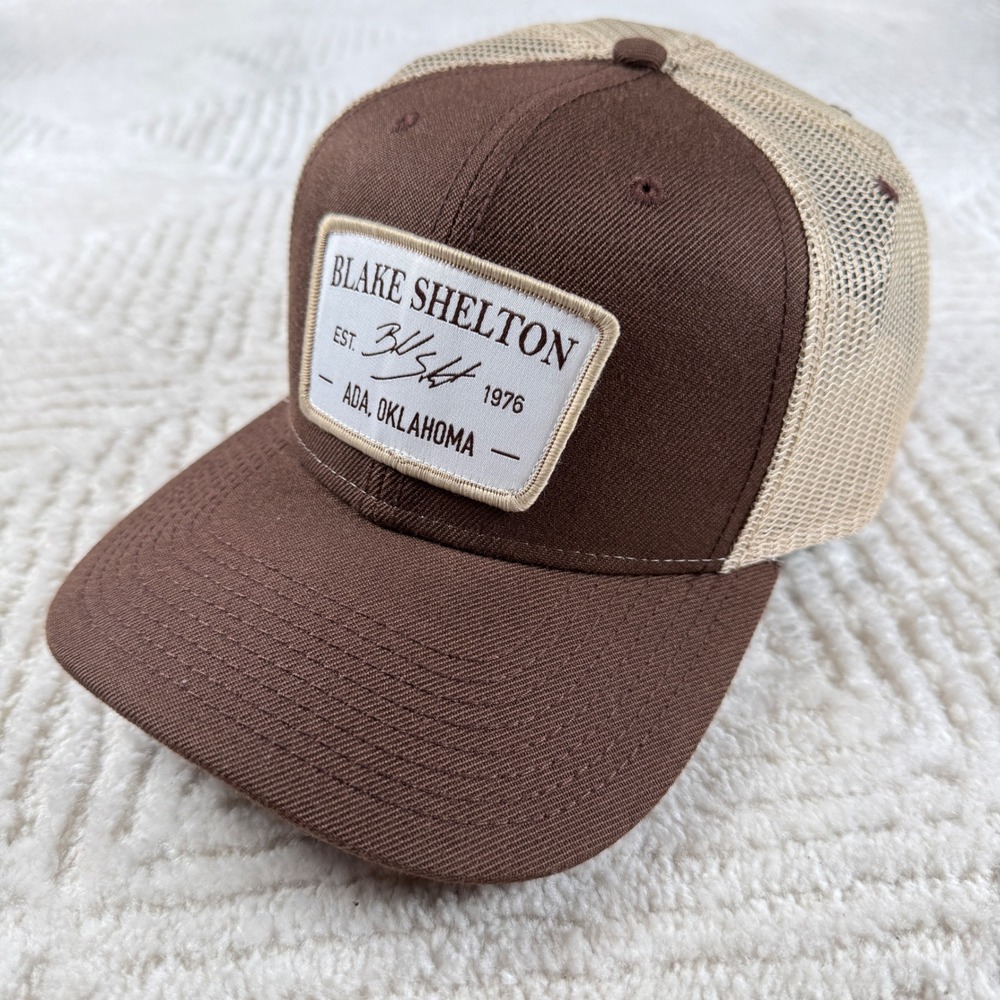 Blake Shelton Trucker Hat Mens OS Ada Oklahoma Patch Snapback Cap Mesh Nashville